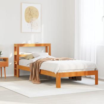ARDEBO.de - Massivholzbett ohne Matratze Wachsbraun 100x200 Kiefernholz
