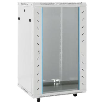 ARDEBO.de - 18U Netzwerkschrank 19" IP20 Grau 60x60x100 cm