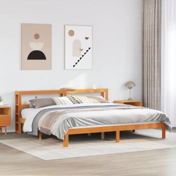 ARDEBO.de - Massivholzbett ohne Matratze Wachsbraun 180x200 Kiefernholz