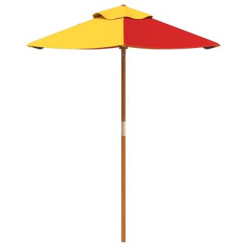 ARDEBO.de - Sonnenschirm für Kinder mit Holzmast Ø120x140 cm