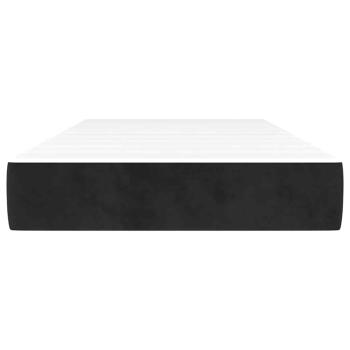 Taschenfederkernmatratze Schwarz 100x220x20 cm Samt
