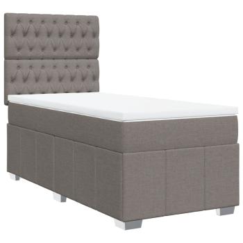 ARDEBO.de - Boxspringbett mit Matratze Taupe 90x190 cm Stoff