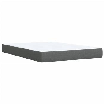 ARDEBO.de - Boxspringbett mit Matratze Dunkelgrau 140x190 cm Stoff