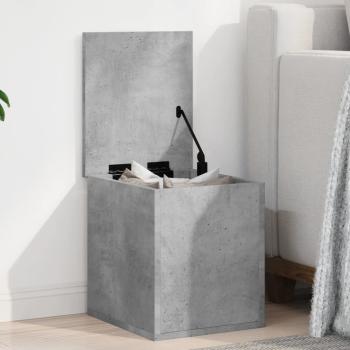 ARDEBO.de - Truhe Betongrau 30x35x35 cm Holzwerkstoff