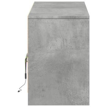 TV-Schrank mit LED-Beleuchtung Betongrau 140x34x50 cm