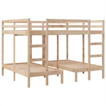 Dreifach-Etagenbett 160x200/80x160 cm Massivholz Kiefer