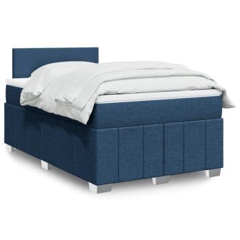 ARDEBO.de - Boxspringbett mit Matratze Blau 120x190 cm Stoff