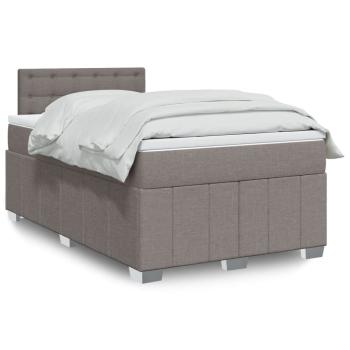 ARDEBO.de - Boxspringbett mit Matratze Taupe 120x190 cm Stoff