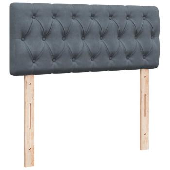 ARDEBO.de - Boxspringbett mit Matratze Dunkelgrau 120x190 cm Samt