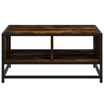 Couchtisch Räuchereiche 60,5x60,5x30cm Holzwerkstoff und Metall