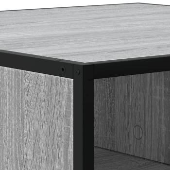 Couchtisch Grau Sonoma 80x80x30 cm Holzwerkstoff und Metall