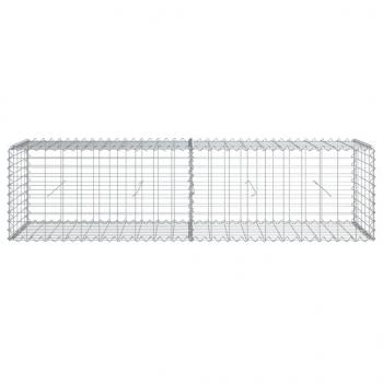 Gabione mit Deckel 200x50x50 cm Verzinktes Eisen
