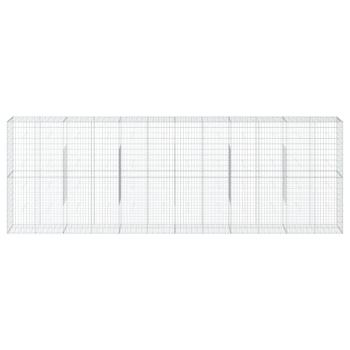 Gabione mit Deckel 600x50x200 cm Verzinktes Eisen