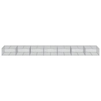 Gabione mit Deckel 700x100x50 cm Verzinktes Eisen