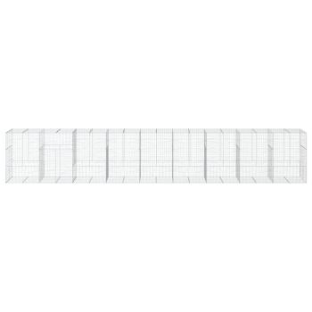 Gabione mit Deckel 900x100x150 cm Verzinktes Eisen
