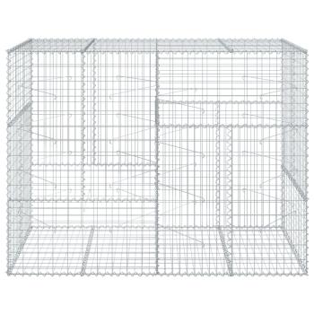 Gabione mit Deckel 200x100x150 cm Verzinktes Eisen