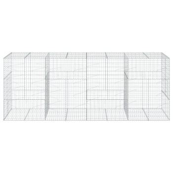 Gabione mit Deckel 400x100x150 cm Verzinktes Eisen