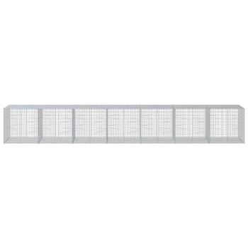 Gabione mit Deckel 700x100x100 cm Verzinktes Eisen