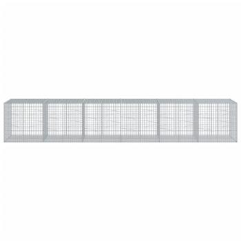 Gabione mit Deckel 600x100x100 cm Verzinktes Eisen