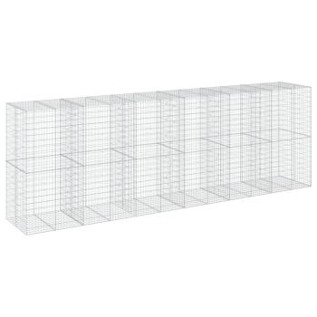 Gabione mit Deckel 600x100x200 cm Verzinktes Eisen
