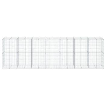 Gabione mit Deckel 700x100x200 cm Verzinktes Eisen