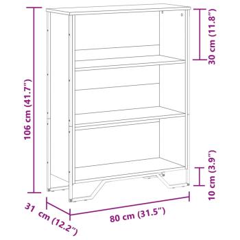 Bücherregal Braun Eichen-Optik 80x31x106 cm Holzwerkstoff