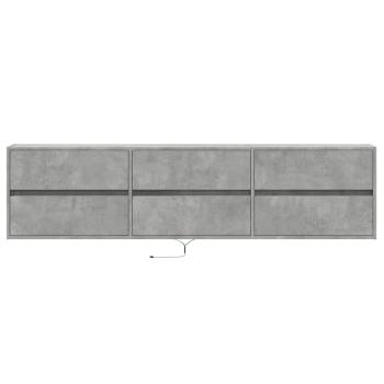 TV-Wandschrank mit LED Betongrau 180x31x45 cm