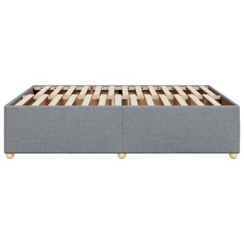 Bettgestell ohne Matratze Hellgrau 140x200 cm Stoff