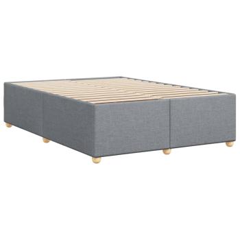 Bettgestell ohne Matratze Hellgrau 140x190 cm Stoff
