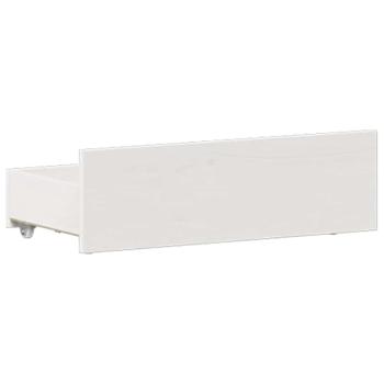 Massivholzbett ohne Matratze mit Kopfteil Weiß 135x190cm Kiefer