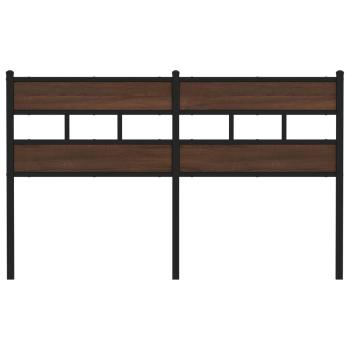 Kopfteil Braun Eichen-Optik 135 cm Stahl und Holzwerkstoff