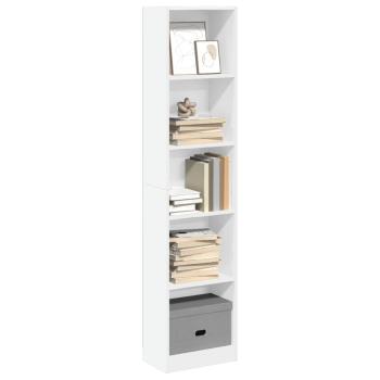 ARDEBO.de - Bücherregal Weiß 40x24x176 cm Holzwerkstoff