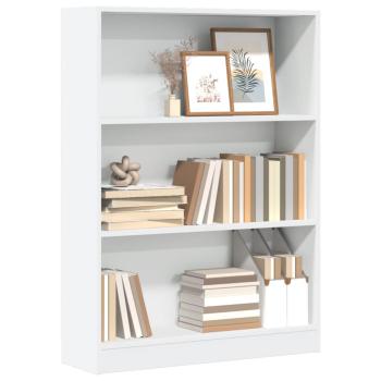 ARDEBO.de - Bücherregal Weiß 80x24x109 cm Holzwerkstoff