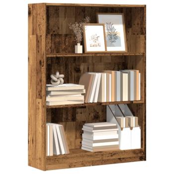 ARDEBO.de - Bücherregal Altholz-Optik 80x24x109 cm Holzwerkstoff