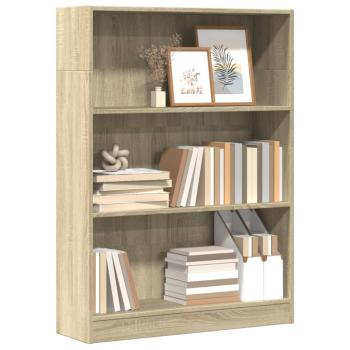 ARDEBO.de - Bücherregal Sonoma-Eiche 80x24x109 cm Holzwerkstoff