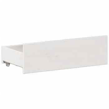 Massivholzbett ohne Matratze mit Kopfteil Weiß 180x200 cm