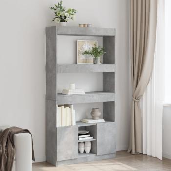 ARDEBO.de - Highboard Betongrau 92x33x180 cm Holzwerkstoff