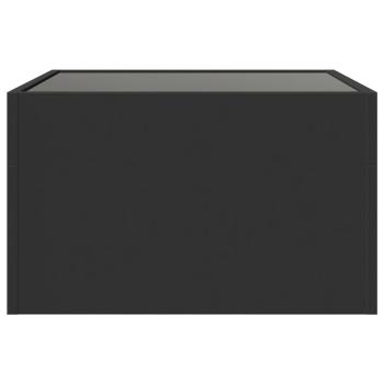 Couchtisch mit Infinity-LED Schwarz 50x50x30 cm