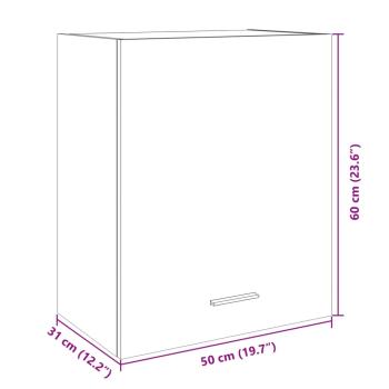 Wandschrank Sonoma-Eiche 50x31x60 cm Holzwerkstoff