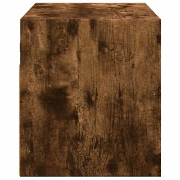 ARDEBO.de - TV-Wandschrank mit LED-Beleuchtung Räuchereiche 80x31x35 cm