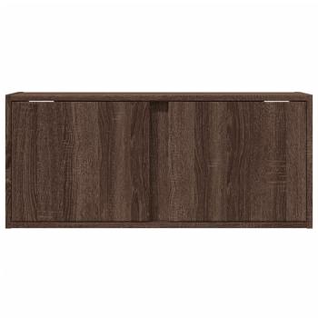 TV-Wandschrank mit LED-Beleuchtung Eichen-Optik 80x31x35 cm