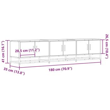 TV-Schrank Sonoma-Eiche 180x35x41 cm Holzwerkstoff
