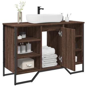 ARDEBO.de - Waschbeckenunterschrank Braun Eichen-Optik 91x35x60 cm