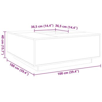 Couchtisch Sonoma-Eiche 100x100x40 cm Holzwerkstoff