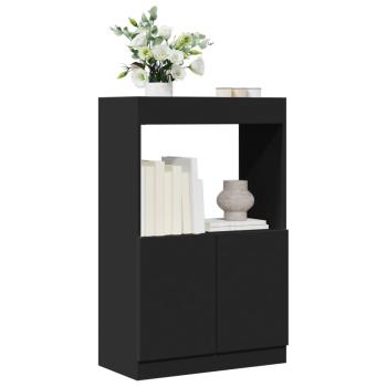 ARDEBO.de - Highboard Schwarz 63x33x100 cm Holzwerkstoff