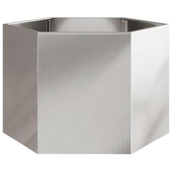Pflanzkübel Sechseckig 69x60x45 Edelstahl