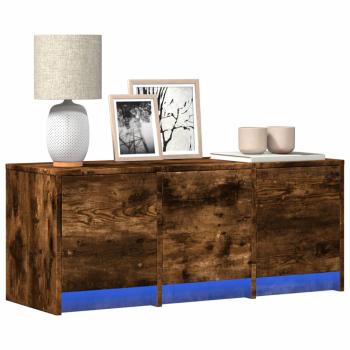 ARDEBO.de - TV-Schrank LED Räuchereiche 97x34x40 cm Holzwerkstoff