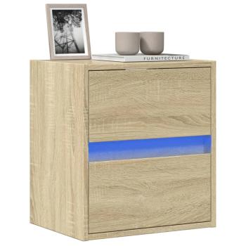 ARDEBO.de - TV-Wandschrank mit LED-Beleuchtung Sonoma 41x31x45 cm