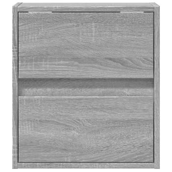 TV-Wandschränke LED-Beleuchtung 2 Stk. Grau Sonoma 41x31x45 cm