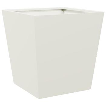 Pflanzkübel Weiß 40x40x40 cm Stahl